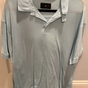 Y-3 Sky Blue Men's Polo Shirt